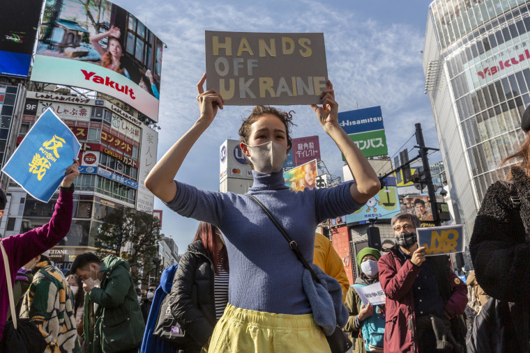 Demonstrators Gather In Tokyo To Protest Against The Russian Invasion Of Ukraine