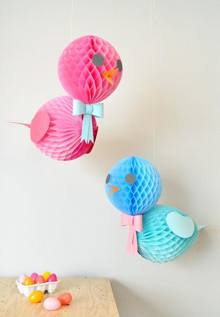 Easter Craft - honeycomb birds