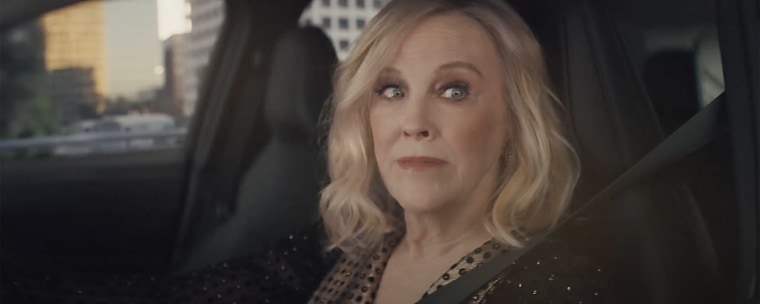 Catherine O’Hara is wide-eyed after getting a glimpse of the loosened-up Levy.