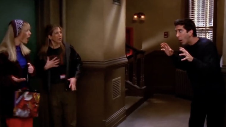 Ross scares Phoebe and Rachel, proving to them that they, too, should be practicing "Unagi."