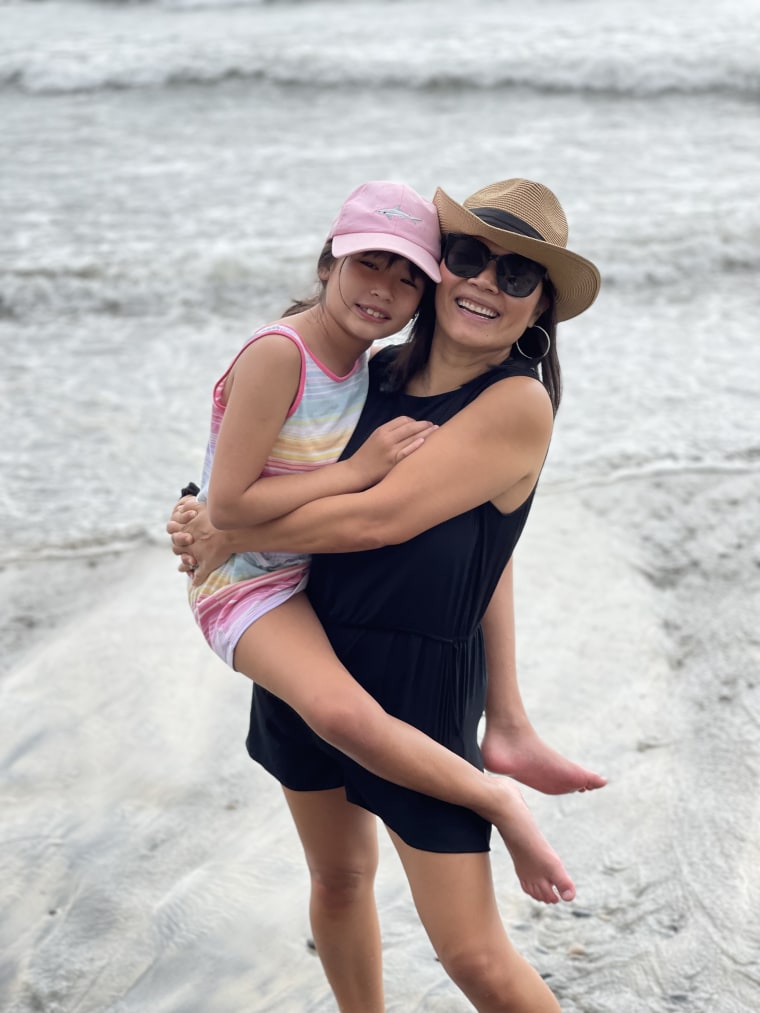 The author with her 10-year-old daughter during a trip to San Diego in the summer of 2021. 