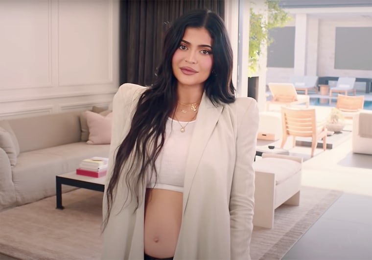Did Kylie Jenner hint at the due date of baby #2 months ago? Spot the gold necklace that reads "222," the date her second child was born.