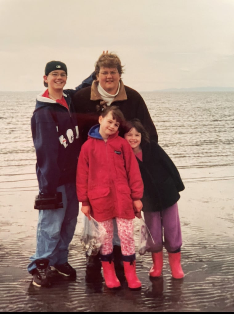 Lokken's weight put her BMI in the severe obesity category. Here, she shares a happy moment with her children, Devon, Kayla and Anna.