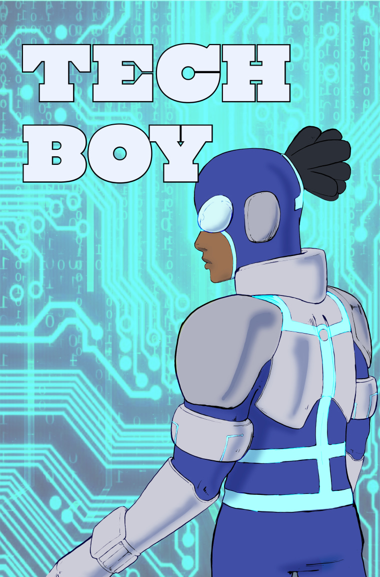 DJ's "Tech Boy" comic came to life with encouragement from his mother.