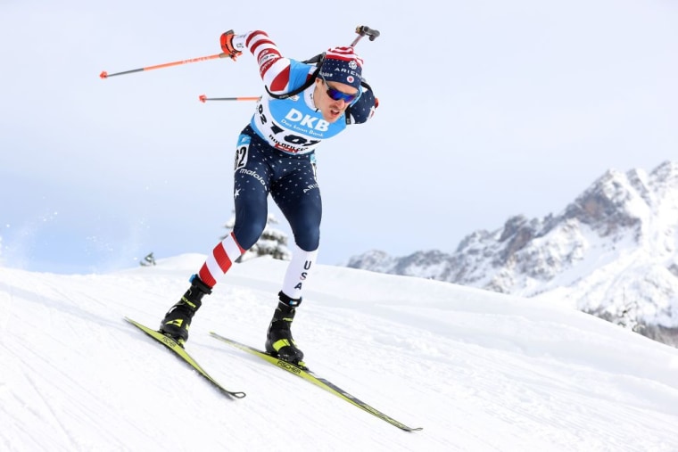 Leif Nordgren competes in the Men's 10 km Sprint Competition