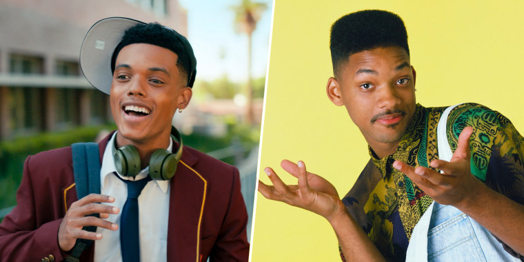 Actor Jabari Banks (left) takes on Will Smith’s (right) '90s version of the Philadelphia high schooler.