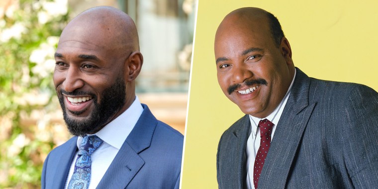 Adrian Holmes (left) is Uncle Phil in this version of the series that actor James Avery (right) played throughout the 90s.