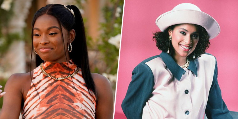 Coco Jones (left) as Will’s cousin Hillary Banks. Karyn Parsons (right) originated the role.