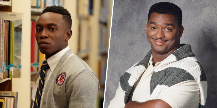 Olly Sholotan’s Carlton (left) can even dance better than Alfonso Ribeiro’s (right) version.