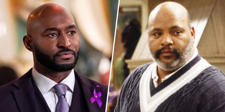 Adrian Holmes, left, takes over the role of Uncle Phil, immortalized by the late James Avery, right.