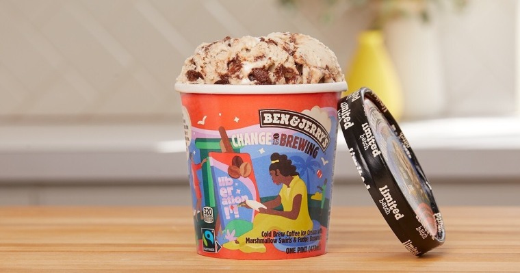 Ben & Jerry's teamed up with BLK & Bold for the "Change is Brewing" flavor.