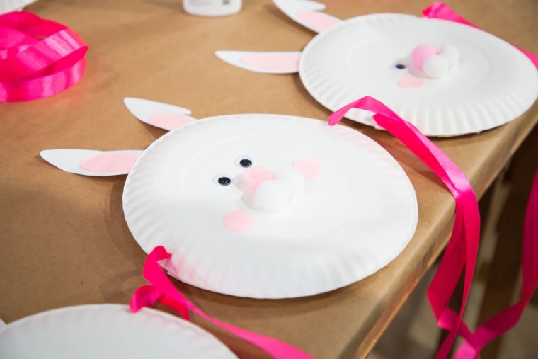 Easter Crafts - Paper Plate Bunny Pouches