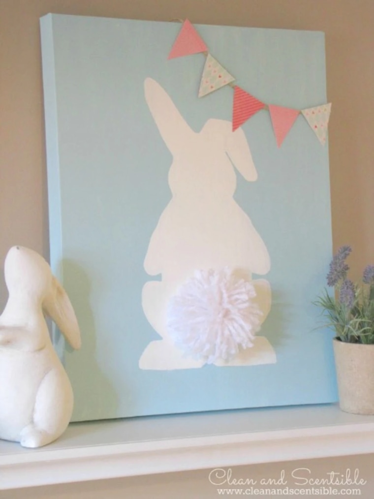 Easter Crafts - bunny canvas