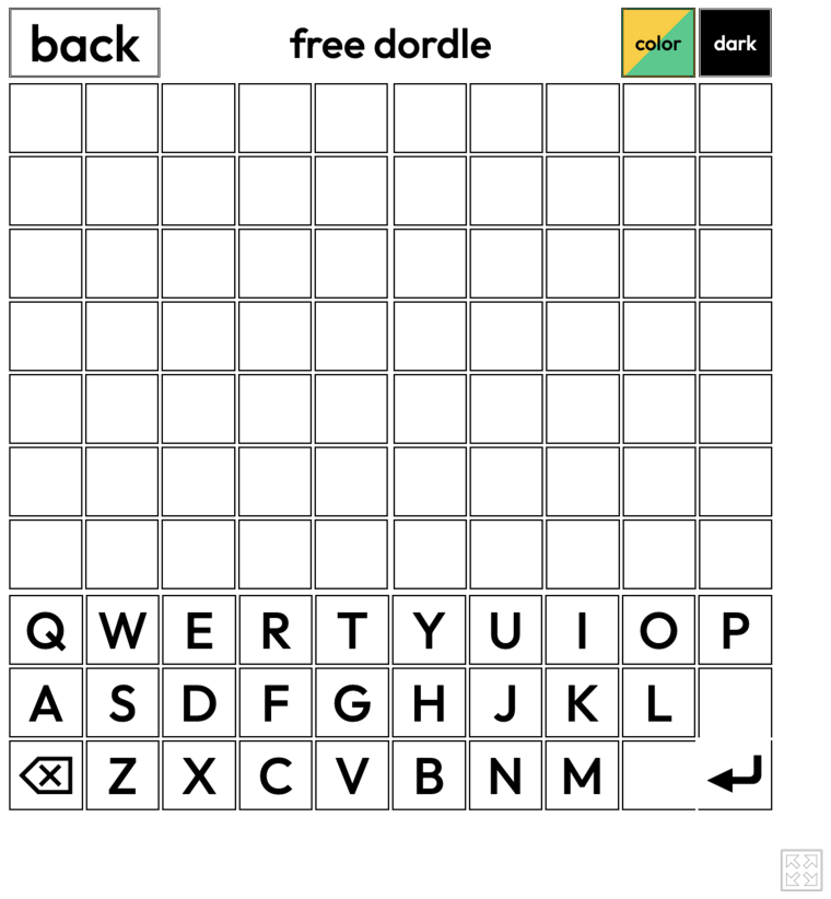 للعب Dordle ، يكتب اللاعبون تخمينًا واحدًا ينطبق على كلتا الكلمتين السريتين ، ومحاولة اكتشاف كلتا الإجابات في وقت واحد في سبعة تخمينات