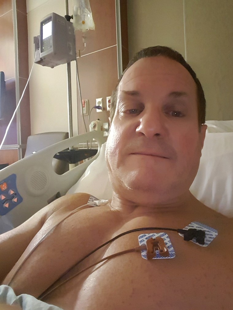Wilson recovers in the hospital after the heart attack.