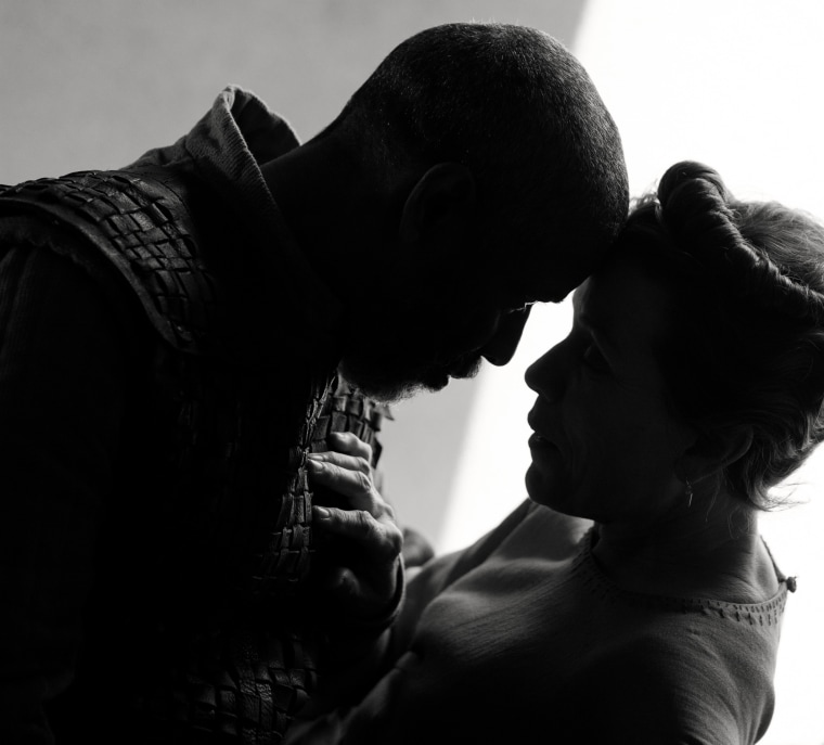 Denzel Washington with Frances McDormand in "The Tragedy of Macbeth."