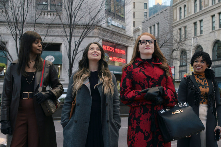 Katie Lowes, second from left, portrays Rachel Williams in the Netflix drama "Inventing Anna."