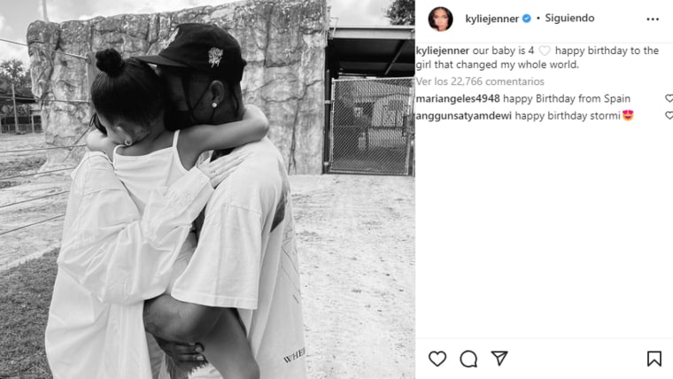 Kylie Jenner felicita a Stormi en su cumpleaños 4