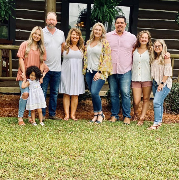 Blossom owner Linda Durrence (third from the left) with her family.