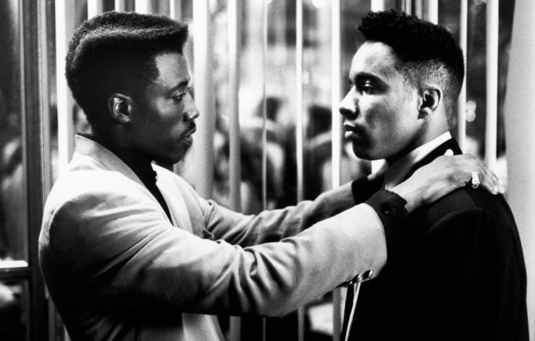 Wesley Snipes and Allen Payne in New Jack City,  1990.