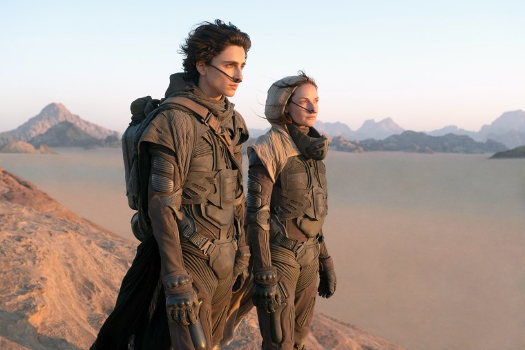 "Dune," from left: Timothee Chalamet and Rebecca Ferguson. 