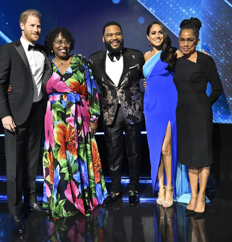 The Duchess of Sussex and her mother, Doria Ragland, right, were on hand for the NAACP Image Awards.