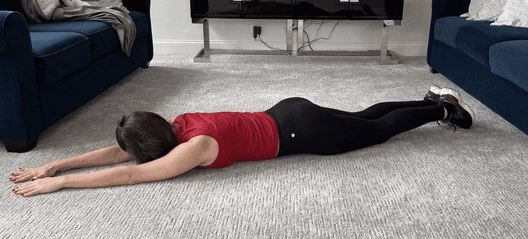 Reverse snow angels exercise