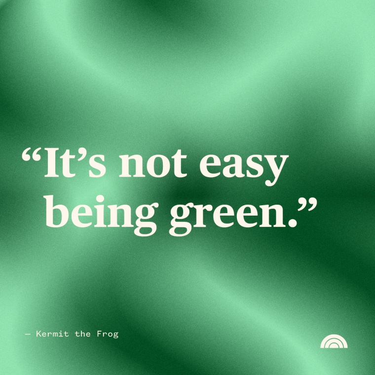 St. Patrick's Day Quotes: It's not easy being green. - Kermit the Frog