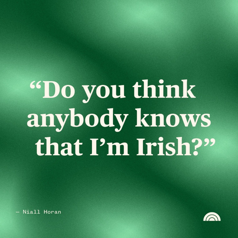 St. Patrick's Day Quotes - “Do you think anybody knows that I’m Irish?” —Niall Horan