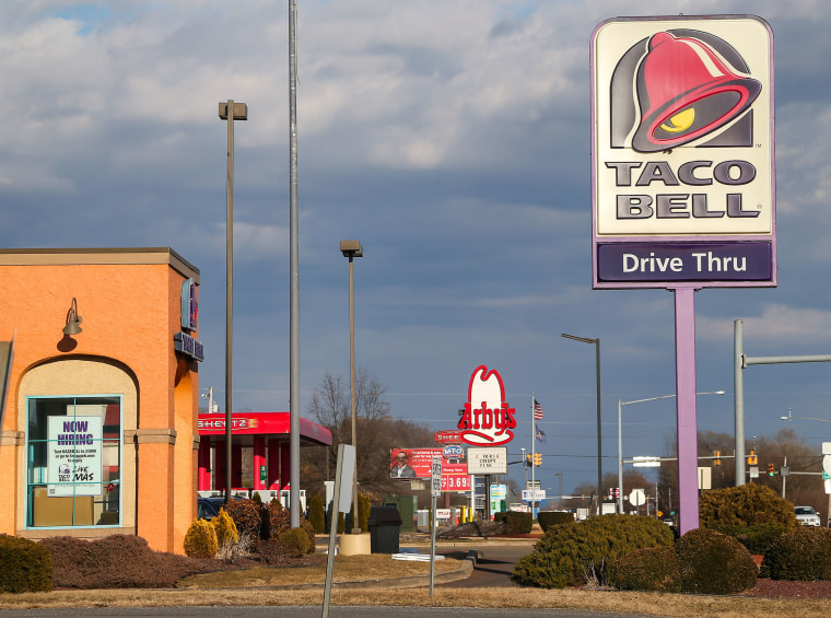 Taco Bell looms large for deliveries.