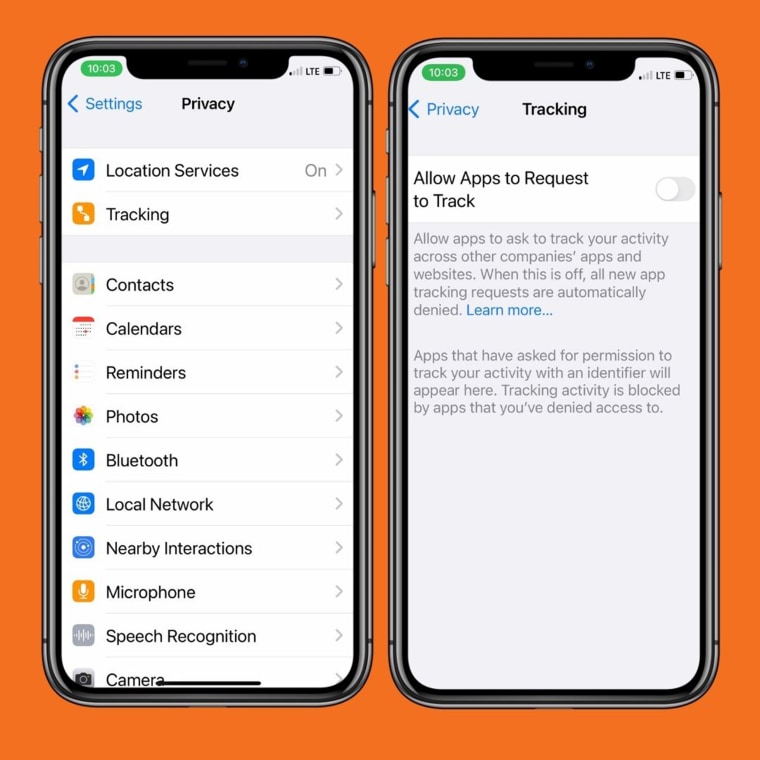 Here's how iPhone users can turn off app-tracking permissions.
