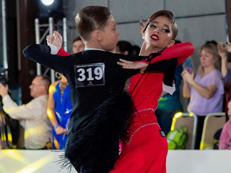 Children compete in a dance competition near the Ukraine-Russia border.