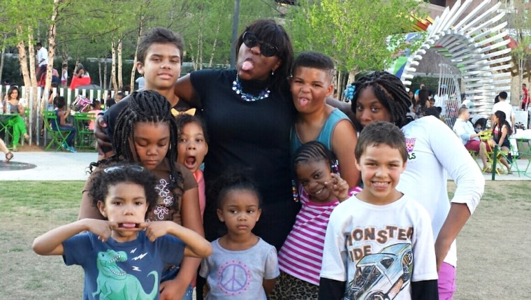Jacqueline Shaulis, pictured with her son, nieces, and nephews.