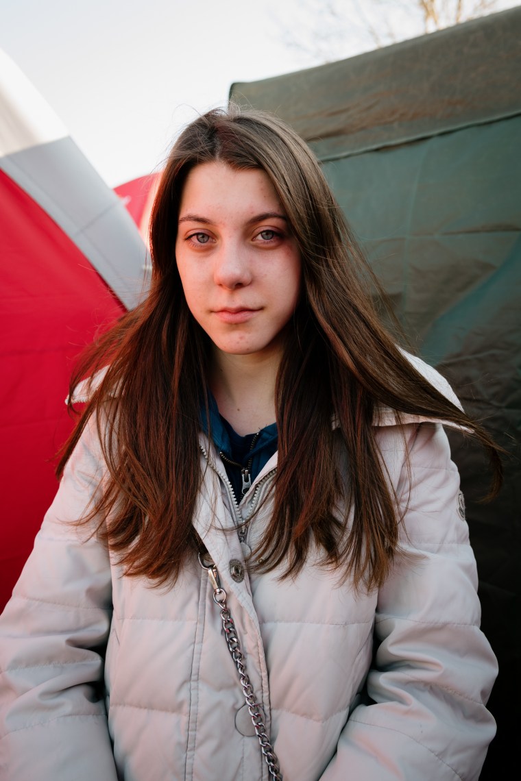 Kristina Mirzoieva is 18 and her parents sent her to Poland so she would be safe. 
