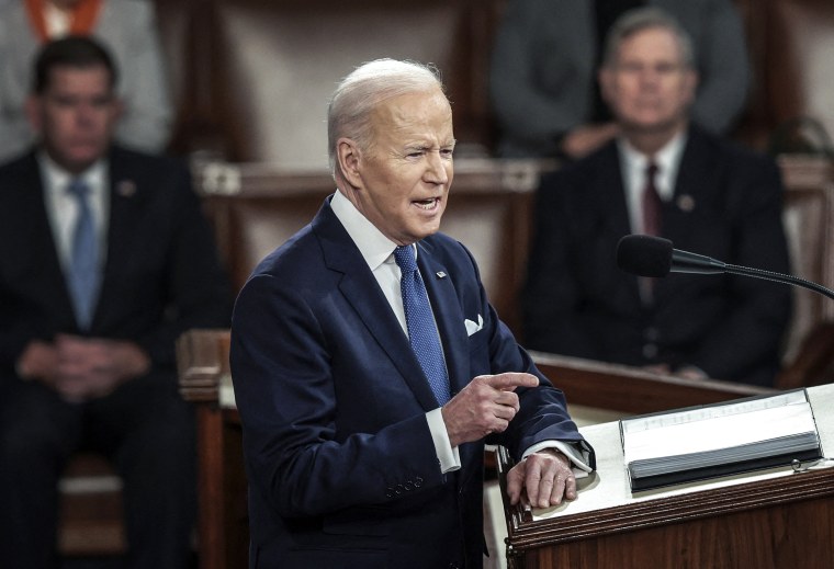 Image: President Joe Biden delivers the State of the Union address during a joint session of Congress in the U.S. Capitol's House Chamber March 1, 202.