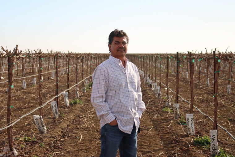 Humberto Guzman, 52, is a ranch manager at Coelho West Farms in Five Points, Calif. His future in the industry is uncertain, as his bosses are frustrated with the drought situation.

