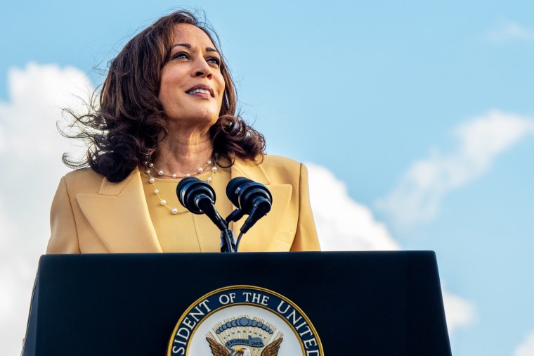 Vice President Kamala Harris speaks during commemorations for the 57th anniversary of "Bloody Sunday" on Sunday, March 6 in Selma, Ala.