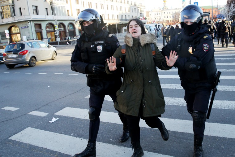 Anti-war Protest Take Place In Moscow