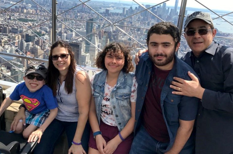 Image: Gustavo Cárdenas, right, on vacation with his family in New York