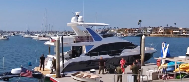 A man was accused of stealing this yacht in Newport Beach and crashing it into several others before being taken into custody on March 10, 2022.
