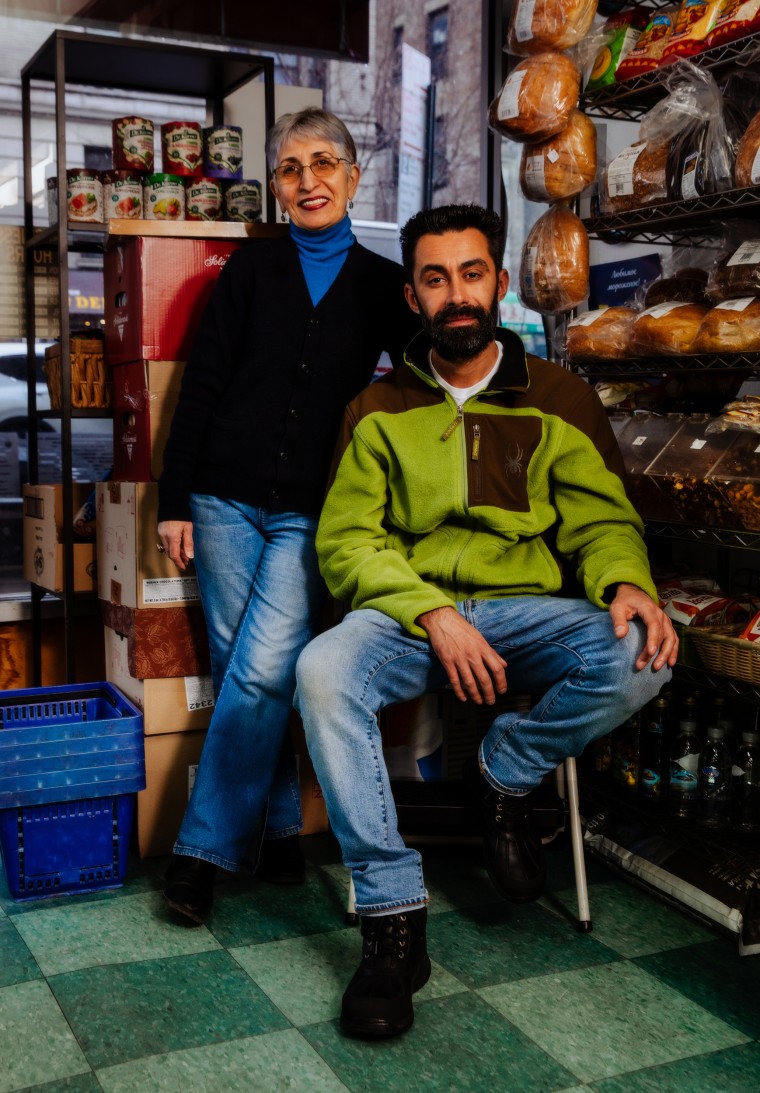 Image: Gleb Gavrilov, right, and his mother, Marina, at their store. Marina worked at the store for years before she bought the business.