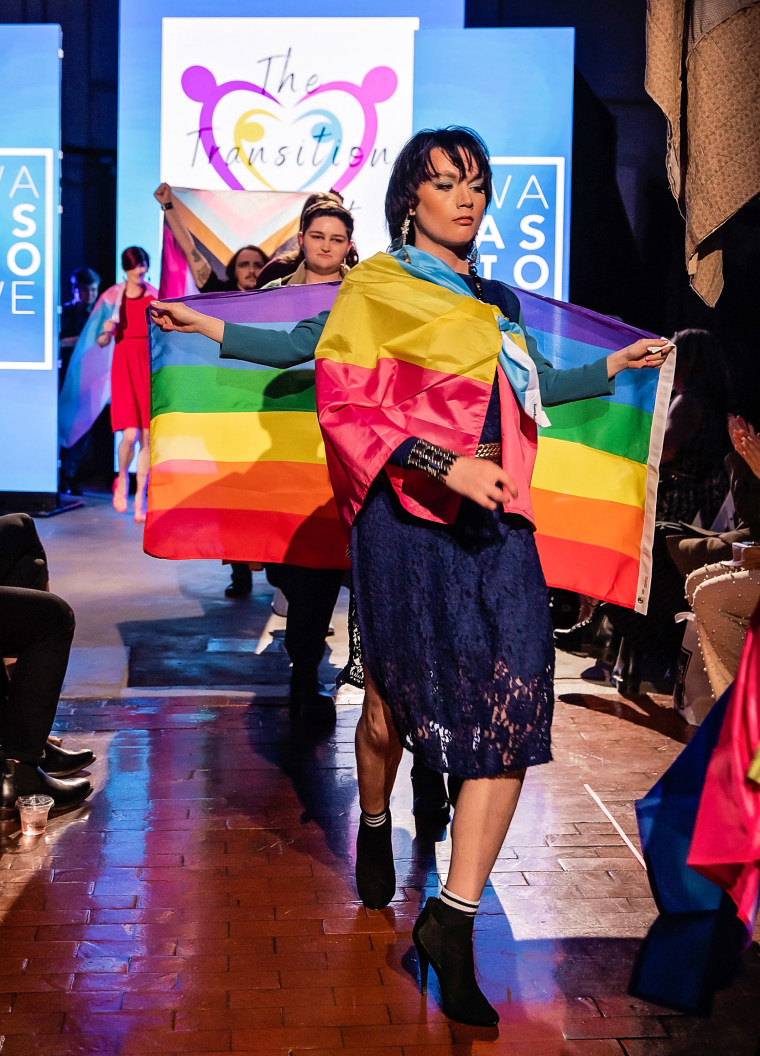 13 trans models opened Northwest Arkansas Fashion Week with clothes selected from Arkansas advocacy group the Transition Closet.