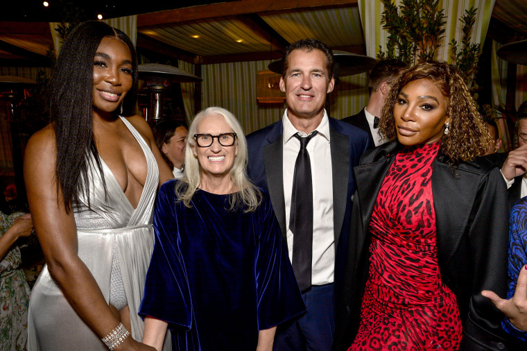 Image: enus Williams, Jane Campion, Head of Global Film at Netflix Scott Stuber, and Serena Williams attend Netflix's Critics Choice Awards After Party 1on March 13, 2022 in Century City, Calif.