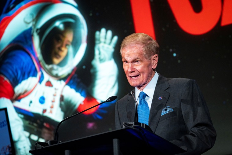 NASA Administrator Bill Nelson speaks during a "State of NASA" address at NASA headquarters in Washington on June 2, 2021.