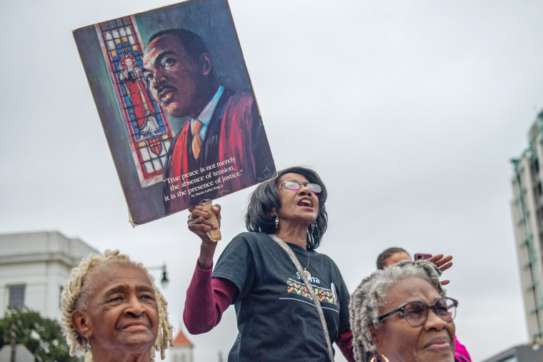 Image: Civil Rights Activists Rally At Alabama State Capitol After Commemorative March From Selma To Montgomery