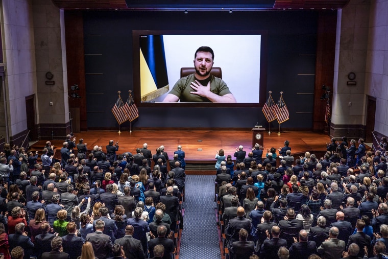 Image: Ukrainian President Zelenskyy Virtually Addresses Congress On Current Russian Invasion Of Ukraine