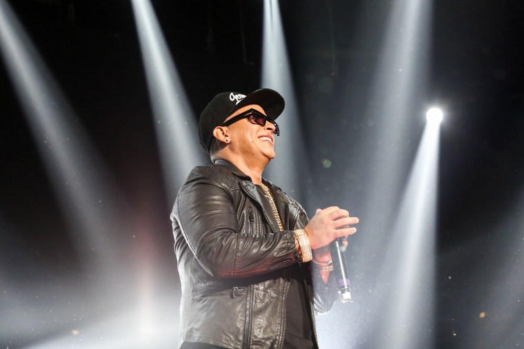 Daddy Yankee performs during La Mega Mezcla Live at Madison Square Garden on April 14, 2015, in New York.