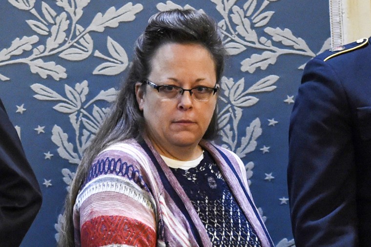 Kim Davis, the Rowan County clerk in Kentucky, arrives before President Barack Obama delivers the State of the Union address on Jan. 12, 2016.