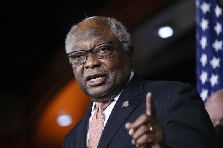Rep. Jim Clyburn during a news conference on Capitol Hill July 30, 2021 in Washington, DC.