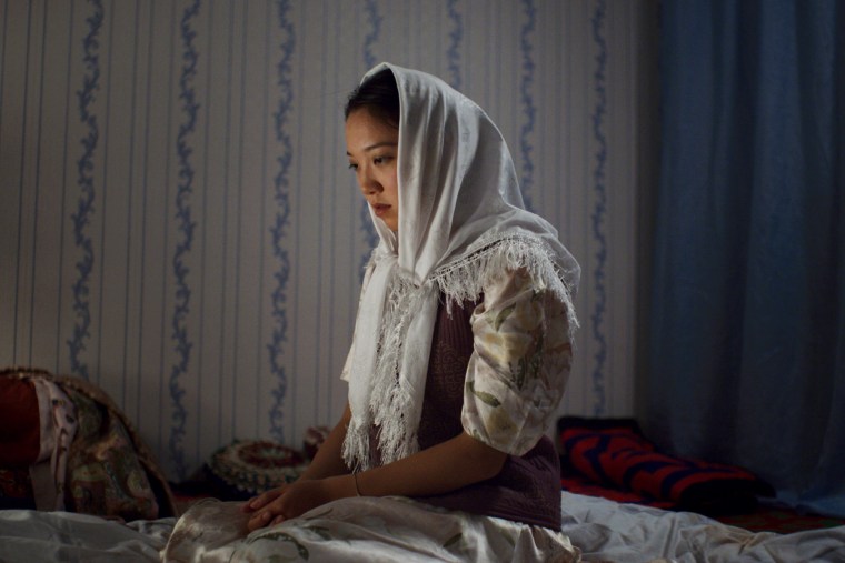 A scene from “Ala Kachuu - Take and Run,” a film about bride kidnapping in Kyrgyzstan that is nominated for best live-action short at the Academy Awards on Sunday.